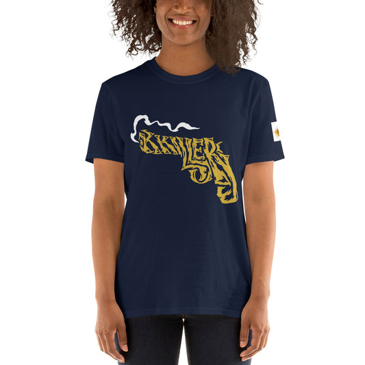 K Killer Gun Smoke (Gold) Unisex T-Shirt