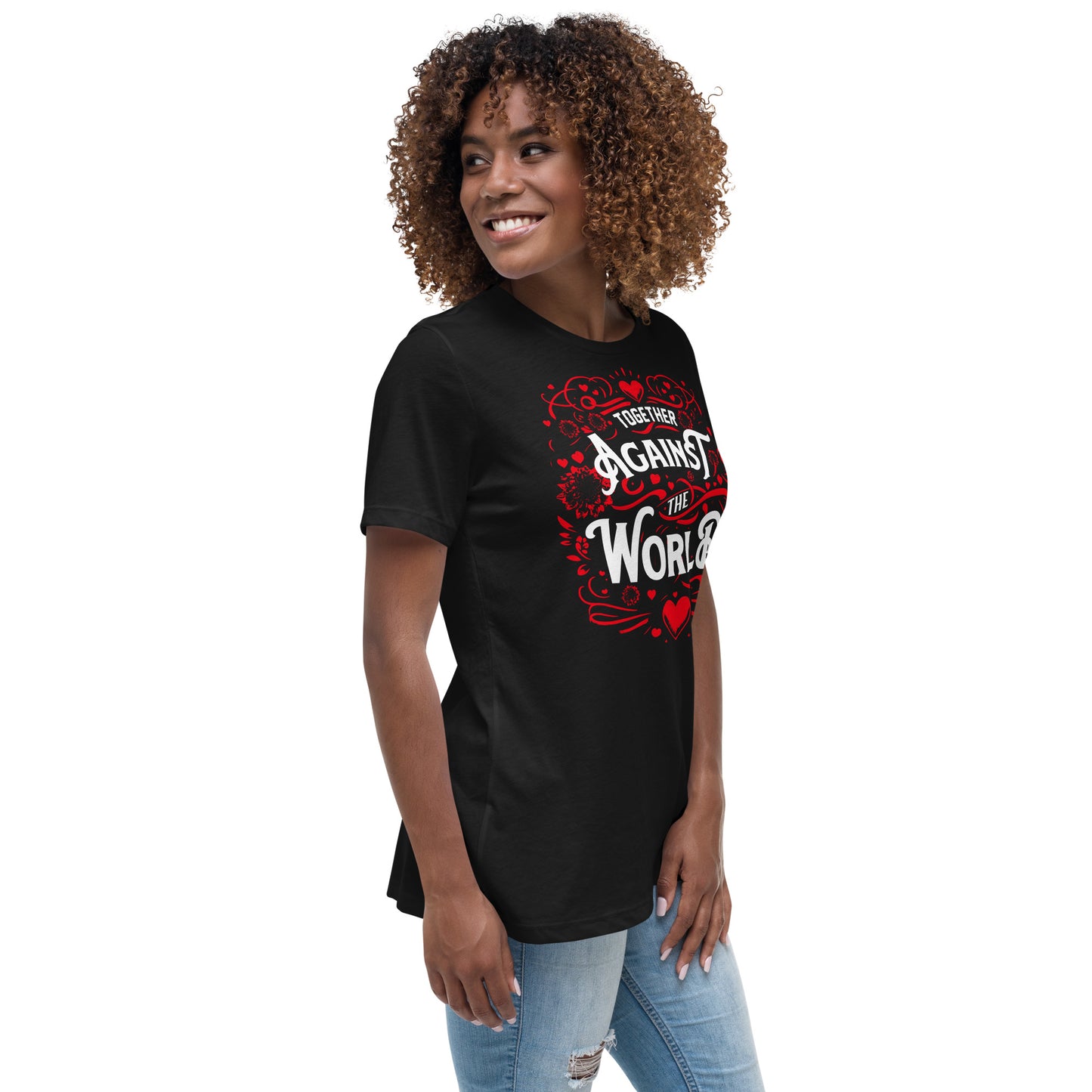 Together Against the World Women's Relaxed T-Shirt - Black