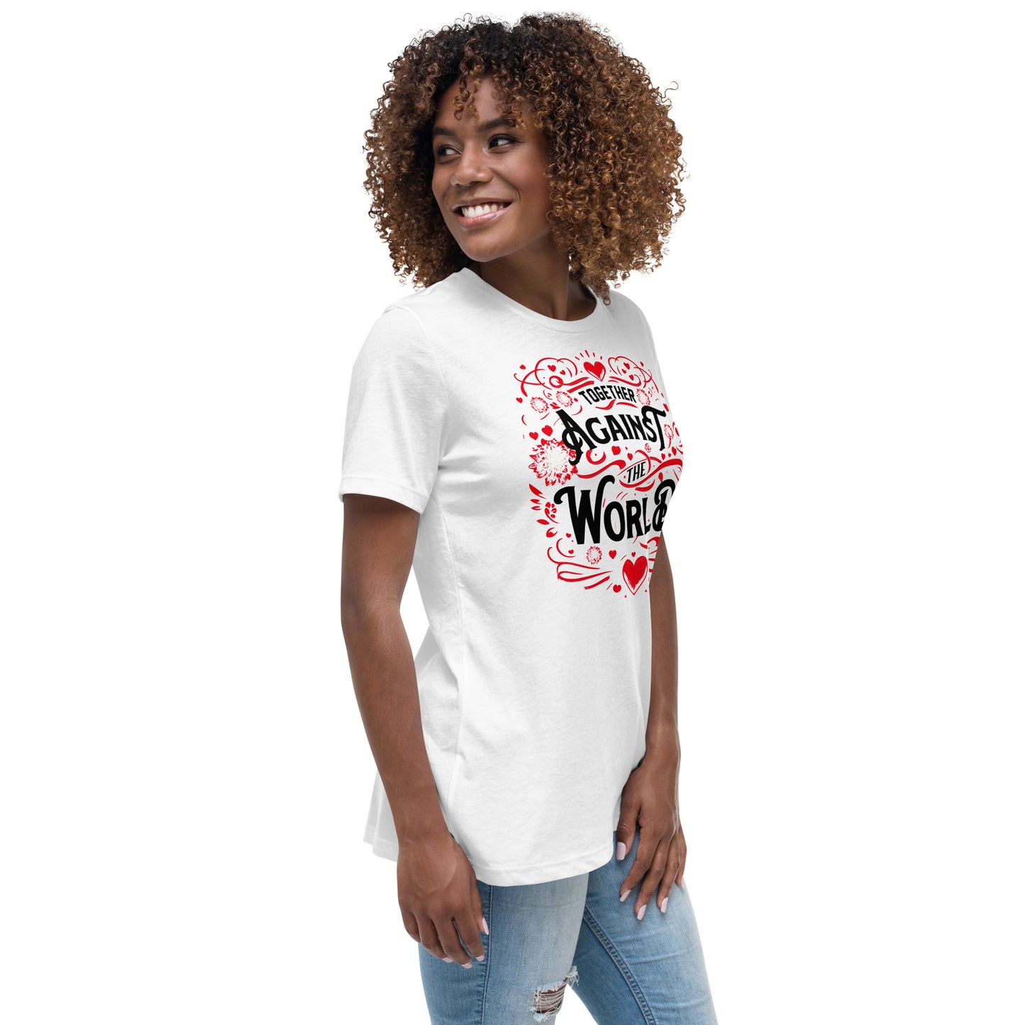 Together Against the World Women's Relaxed T-Shirt - White