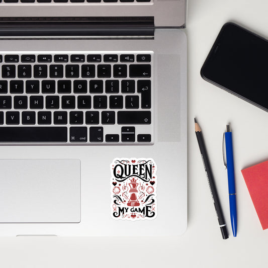 Queen of My Game Bubble-free stickers - Black/Red