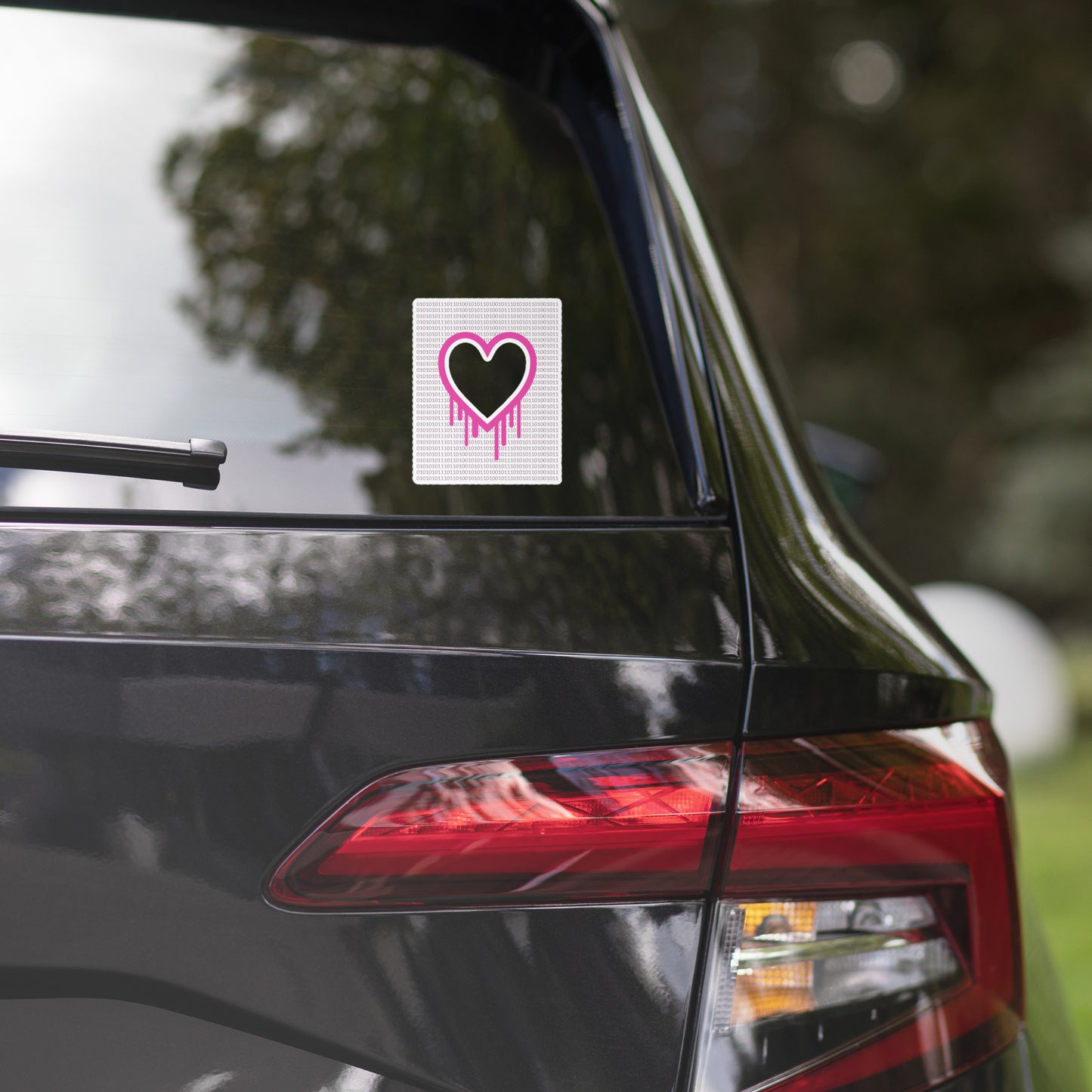 Hacker Love Bubble-free sticker - Hot Pink