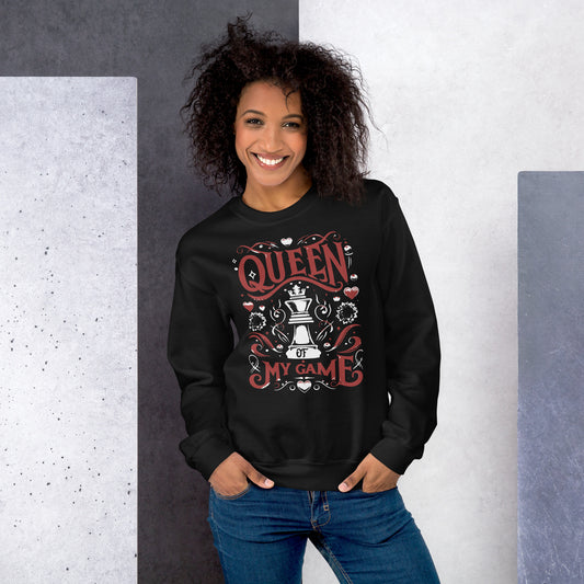Queen of My Game Unisex Sweatshirt - Black