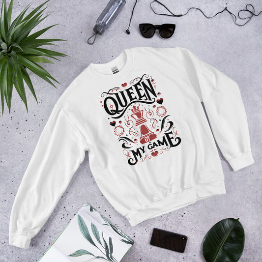Queen of My Game Unisex Sweatshirt - White