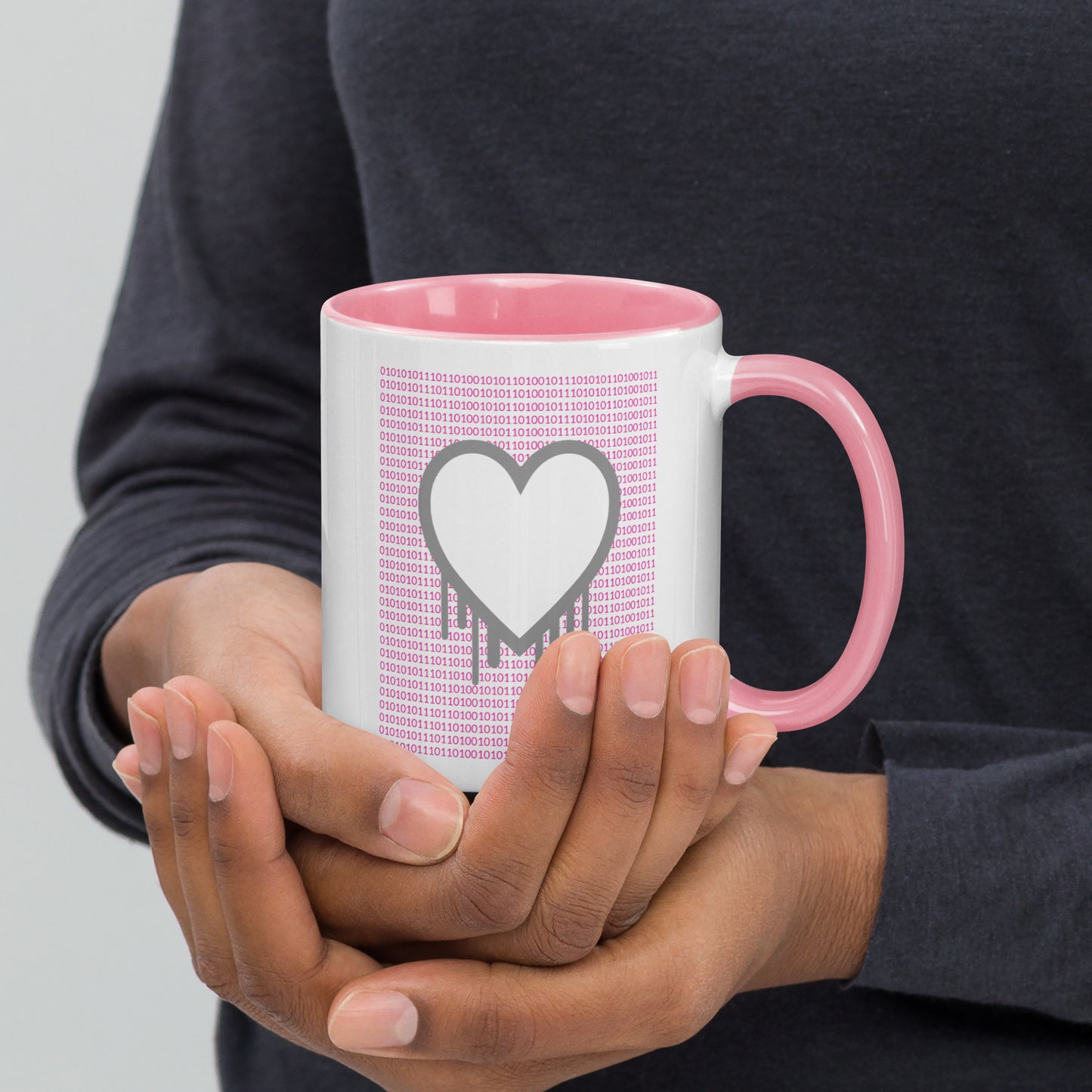 Hacker Love Mug with Color Inside